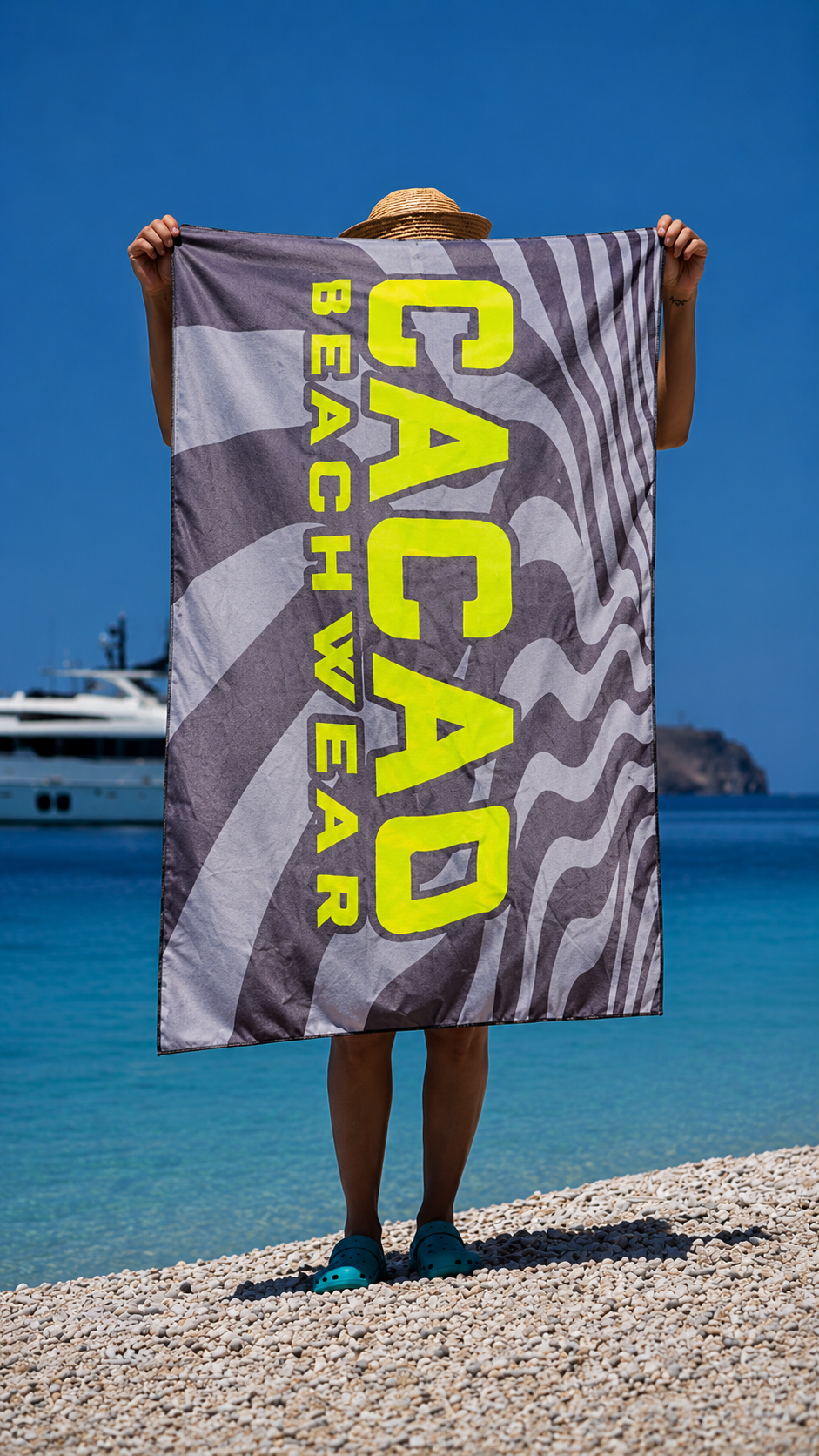 CACAO NanoDry Ultra Strips Beach Towel 75 × 160 cm