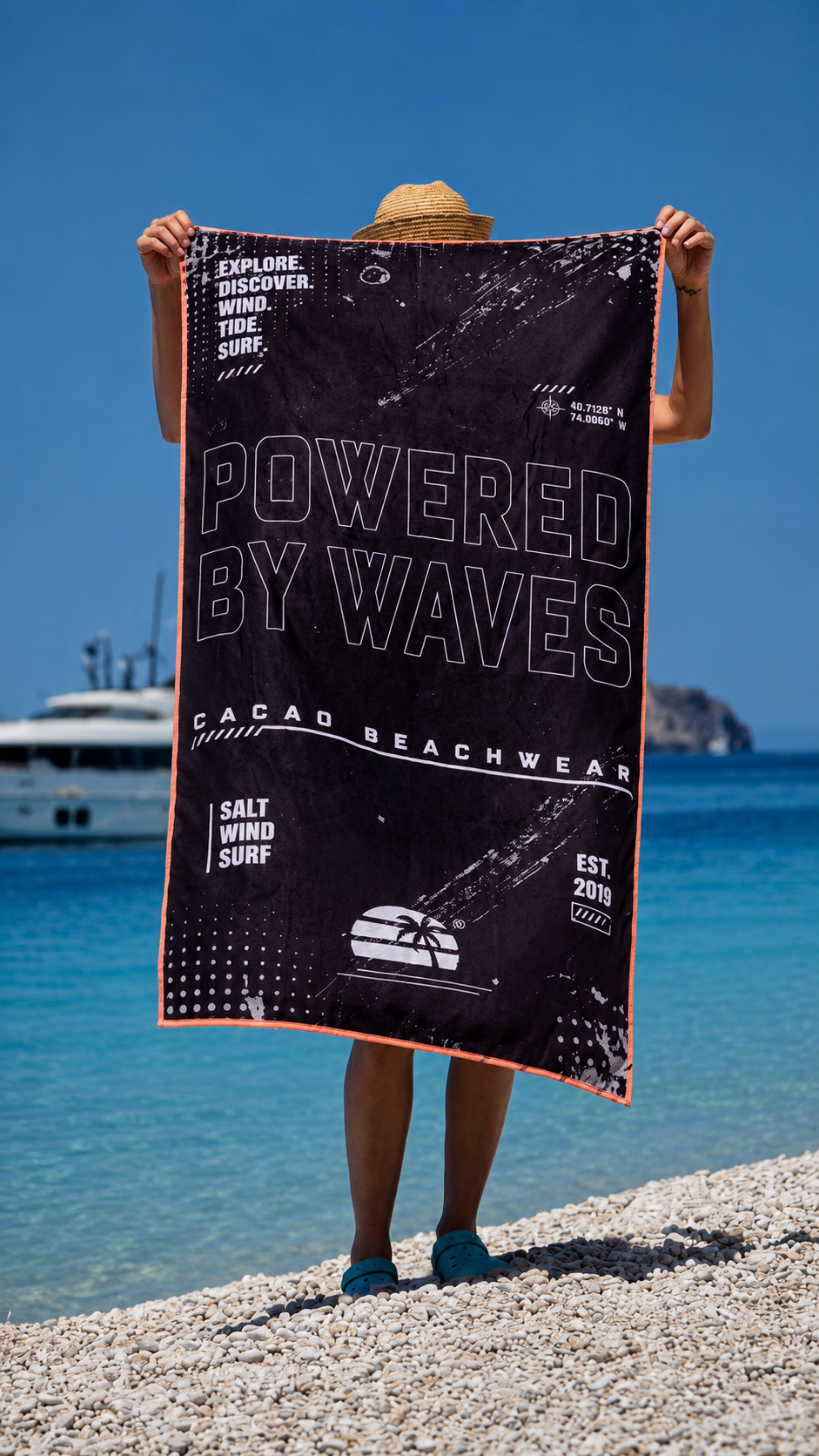 CACAO NanoDry Ultra Carrot Beach Towel 75 × 160 cm